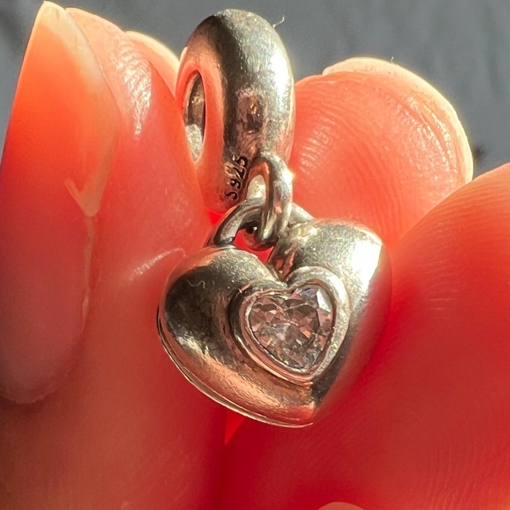 Authentic Pandora 791244CZ You and Me Dangle Bead Charm